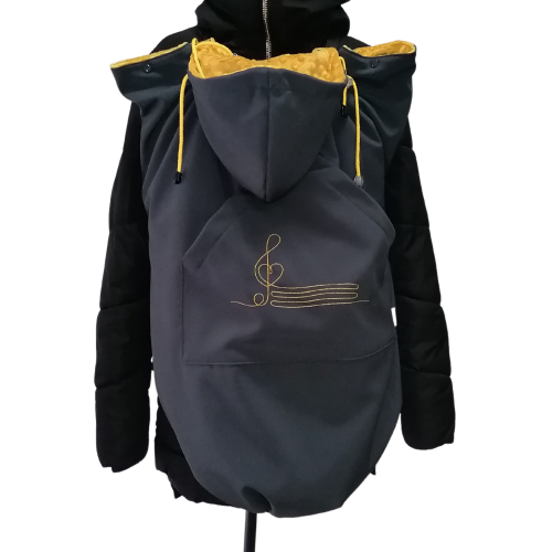 Violinski ključ na sivom softshellu